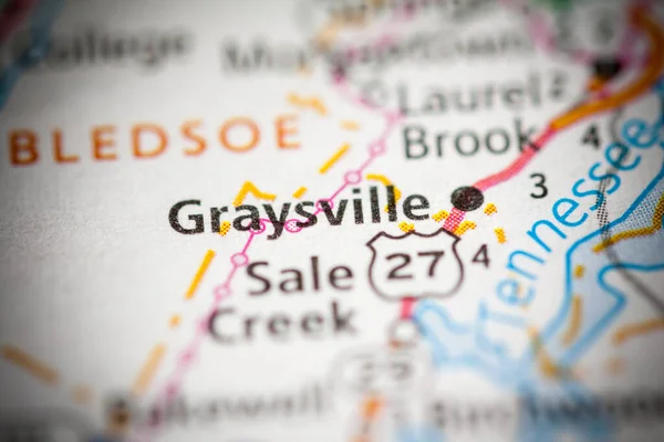 Graysville Tennessee Eua Conceito Mapa Rodoviário — Fotografia de Stock