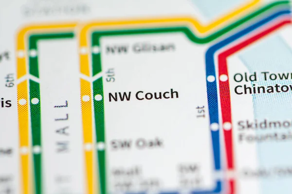 Couch Station Portland Metro Map — Stock Photo, Image
