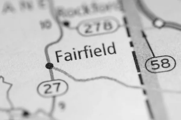 Fairfield Washington Mapa Estradas Estados Unidos — Fotografia de Stock