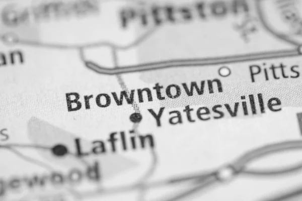 Browntown Pennsylvania Mappa Degli Stati Uniti — Foto Stock