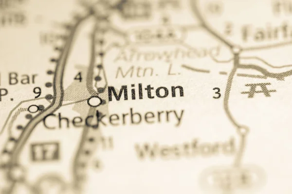 Мілтон Вермонт Карта Сша — стокове фото