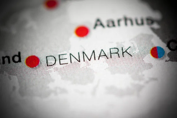 デンマーク地図イラスト地図 — ストック写真