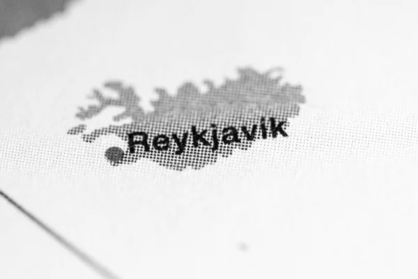 アイスランドのレイキャヴィーク地図 — ストック写真