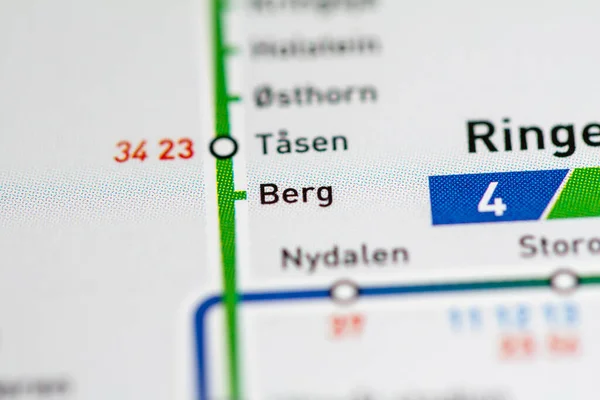 Estación Berg Mapa Del Metro Oslo — Foto de Stock