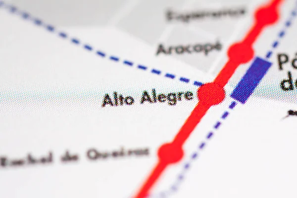 Estação Alto Alegre Mapa Metrô Fortaleza — Fotografia de Stock