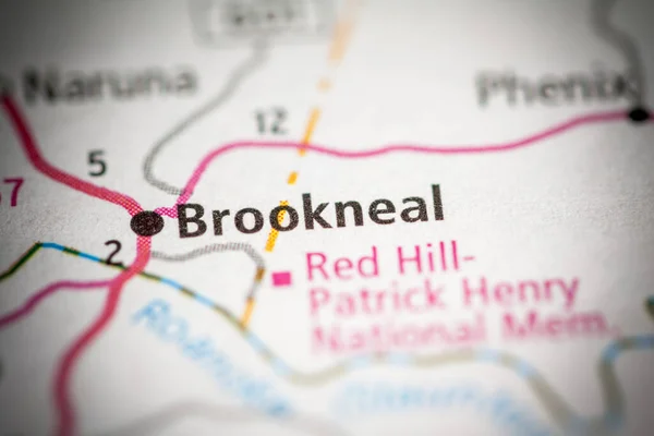 Brookneal Virginia Mapa Concepto — Foto de Stock