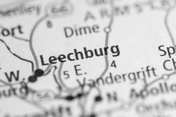Leechburg Pennsylvania Kaart Verenigde Staten — Stockfoto