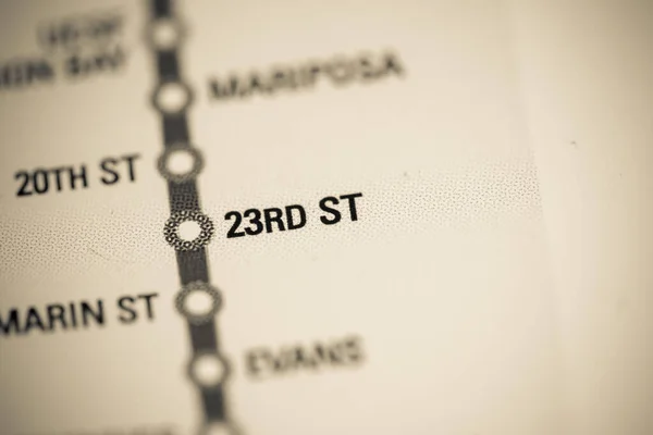 23Rd Station San Francisco Metro Map — Stock Photo, Image