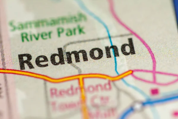 Redmond Washington Eua Viagens Mapa — Fotografia de Stock