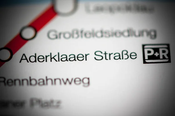 Stanice Aderklaaer Strasse Mapa Metra Vídeň — Stock fotografie