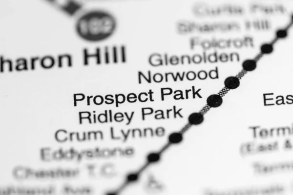 Prospect Park Station. Philadelphia Metro map.