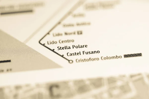 Estação Stella Polare Mapa Metro Roma — Fotografia de Stock