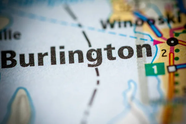 Burlington. Vermont. USA map concept