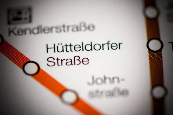 Hutteldorfer Strasse 메트로 노선도 — 스톡 사진