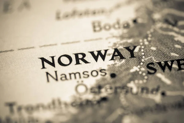 Norsko Metro Mapa Pohled — Stock fotografie