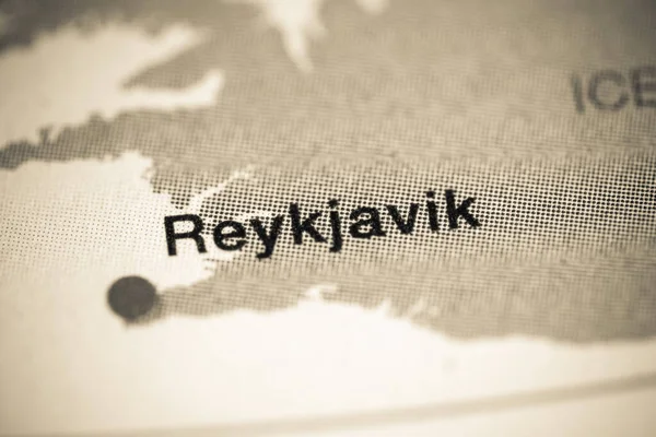 Reykjavik Islande Illustration Cartographique Carte Géographique — Photo