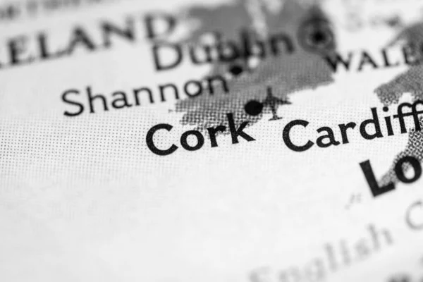 Карта Корк Ирландия — стоковое фото