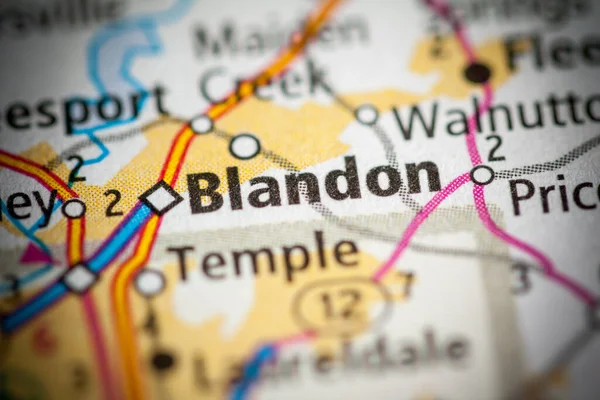 Blandon Pensilvânia Eua Conceito Mapa Rodoviário — Fotografia de Stock
