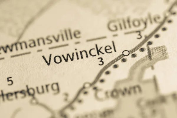 Vowinckel Pennsylvania Usa Map Concept — Stock Photo, Image