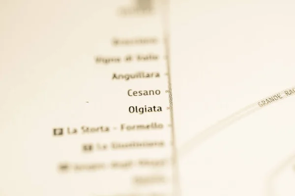 Cesano Station Rome Metro Map — Stock Photo, Image