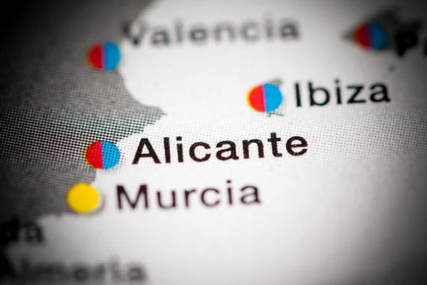 Mapa Ilustrativo Alicante España — Foto de Stock