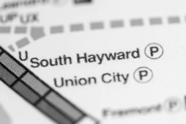 Estación Hayward Sur Mapa Del Metro San Francisco —  Fotos de Stock