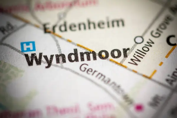Wyndmoor Pennsylvania Stati Uniti Concetto Road Map — Foto Stock
