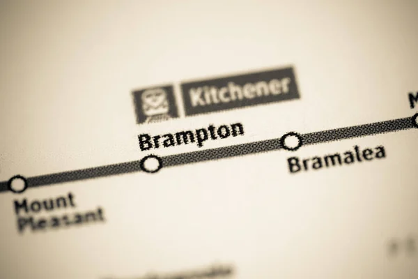 Σταθμός Μπράμπτον Τορόντο Χάρτης Μετρό — Φωτογραφία Αρχείου