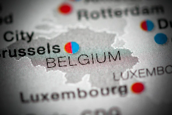 Belgien Kartographie Illustration Karte — Stockfoto