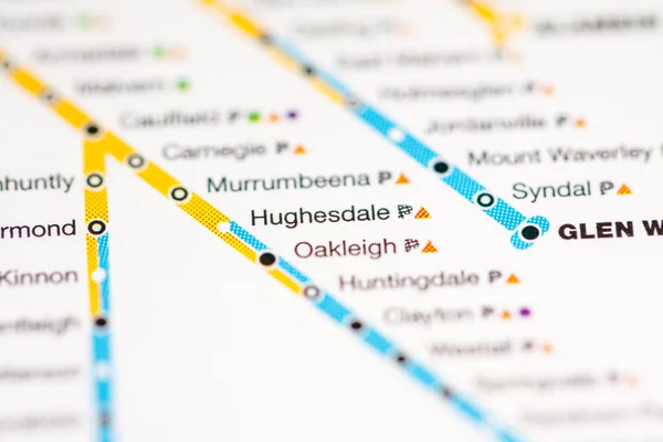ハイスデール駅だ メルボルン地図 — ストック写真