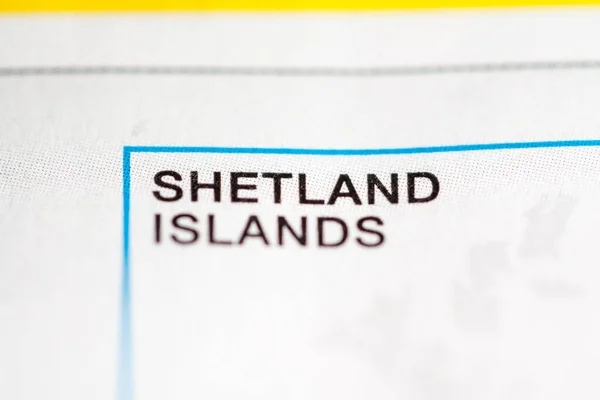 Isole Shetland Scozia Regno Unito Cartografia Geografia Mappa — Foto Stock