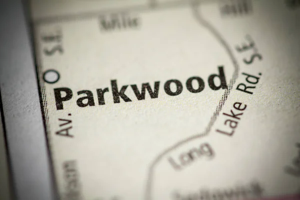 Parkwood Washington Abd Seyahat Harita — Stok fotoğraf