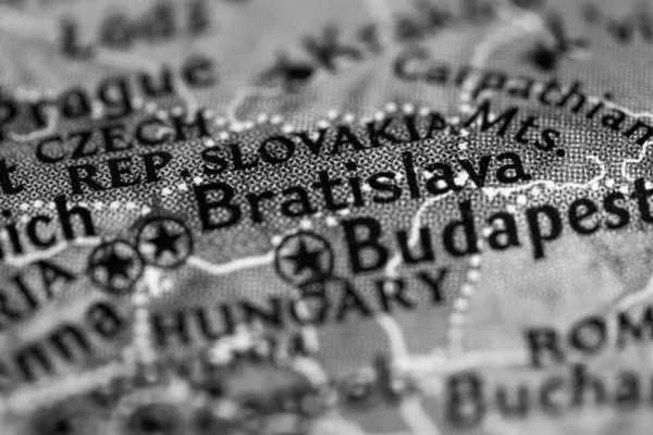 Bratislava Slovensko Zobrazení Mapy Metra — Stock fotografie