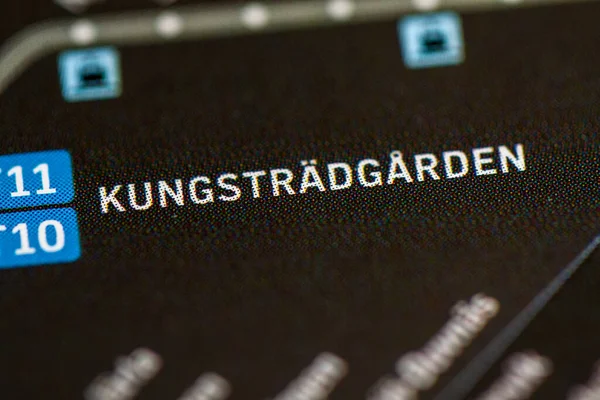 Станция Кунгстрадгарден Карта Метро Стокгольма — стоковое фото