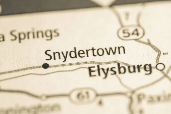 Mapa Del Estado Pennsylvania Estados Unidos Mapa Carreteras Concepto — Foto de Stock