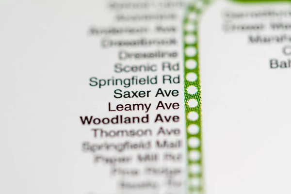 Σταθμός Λεωφόρου Σάξερ Φιλαδέλφεια Metro Χάρτη — Φωτογραφία Αρχείου