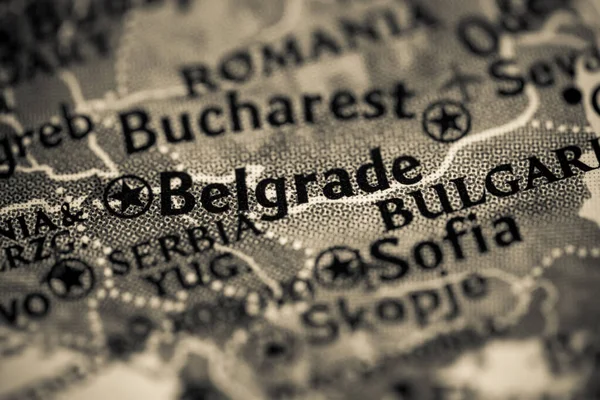 Belgrád Szerbia Metro Map View — Stock Fotó