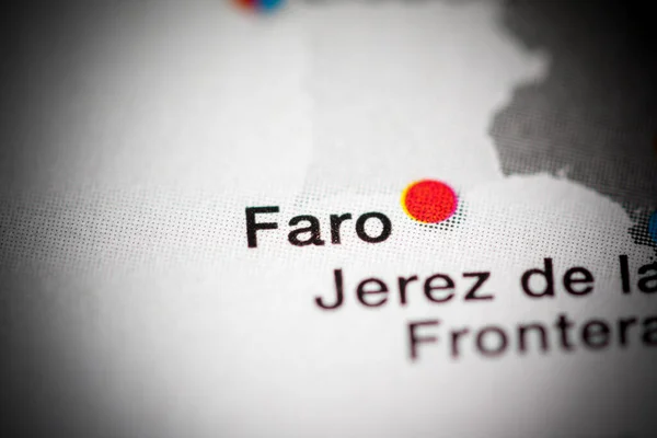 Faro Portugal Cartografia Ilustração Mapa — Fotografia de Stock