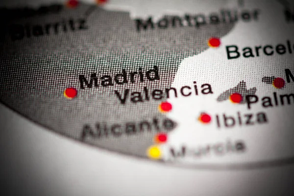 Mapa Ilustración Cartografía Valencia España — Foto de Stock