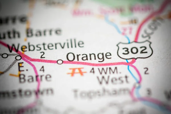 Πορτοκαλί Βερμόντ Χάρτης Ηπα — Φωτογραφία Αρχείου