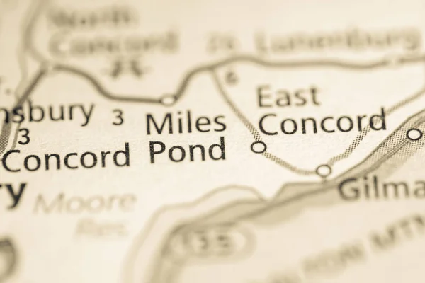 Miles Pond Vermont Eua Mapa — Fotografia de Stock