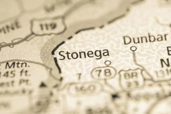 Στόουνγκα Βιρτζίνια Χάρτης Ηπα — Φωτογραφία Αρχείου