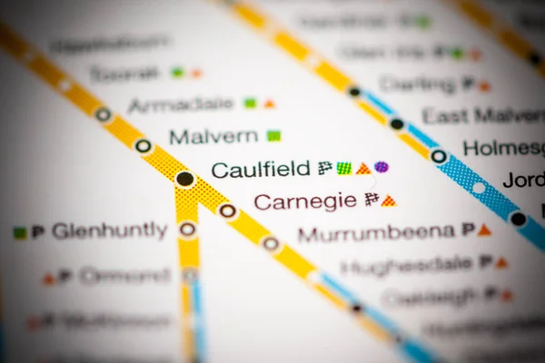 コーフィールド駅だ メルボルン地図 — ストック写真