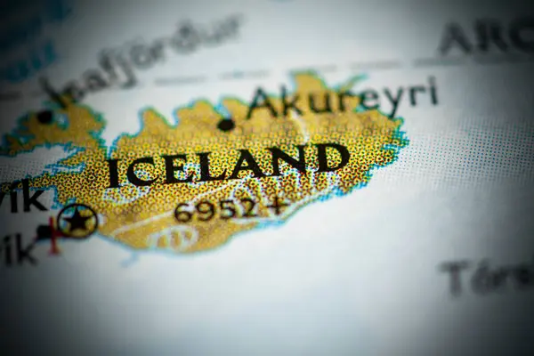 아이슬란드 메트로 노선도 — 스톡 사진