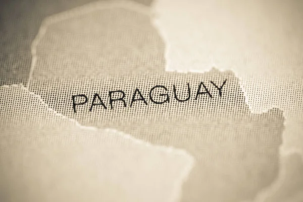 Paraguayská Kartografická Ilustrační Mapa — Stock fotografie