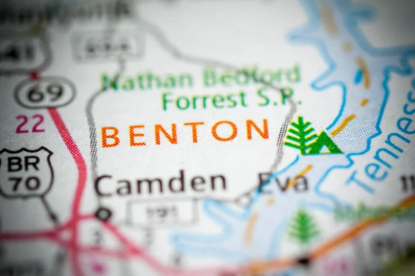Benton Tennessee Conceito Roteiro Dos Eua — Fotografia de Stock