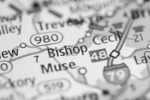 ビショップ ペンシルベニア州 アメリカ地図 — ストック写真