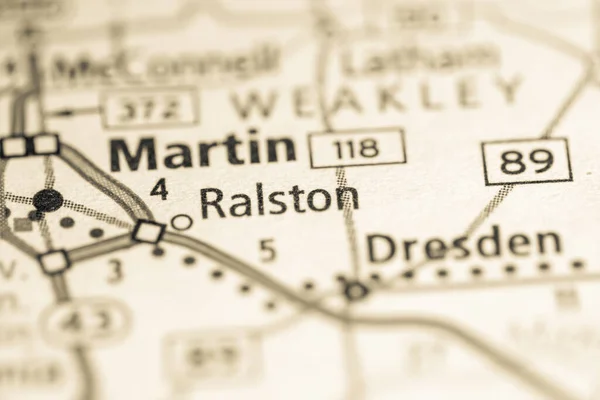 ラルストン テネシー州 アメリカロードマップの概念 — ストック写真