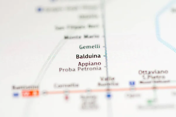 Σταθμός Μπαλντούινα Χάρτης Μετρό Της Ρώμης — Φωτογραφία Αρχείου