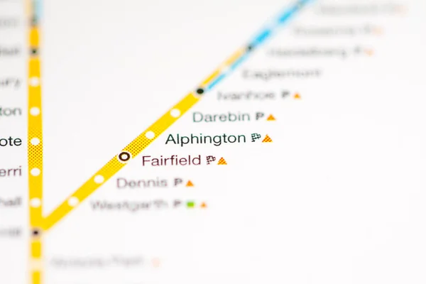 アルピントン駅 メルボルン地図 — ストック写真